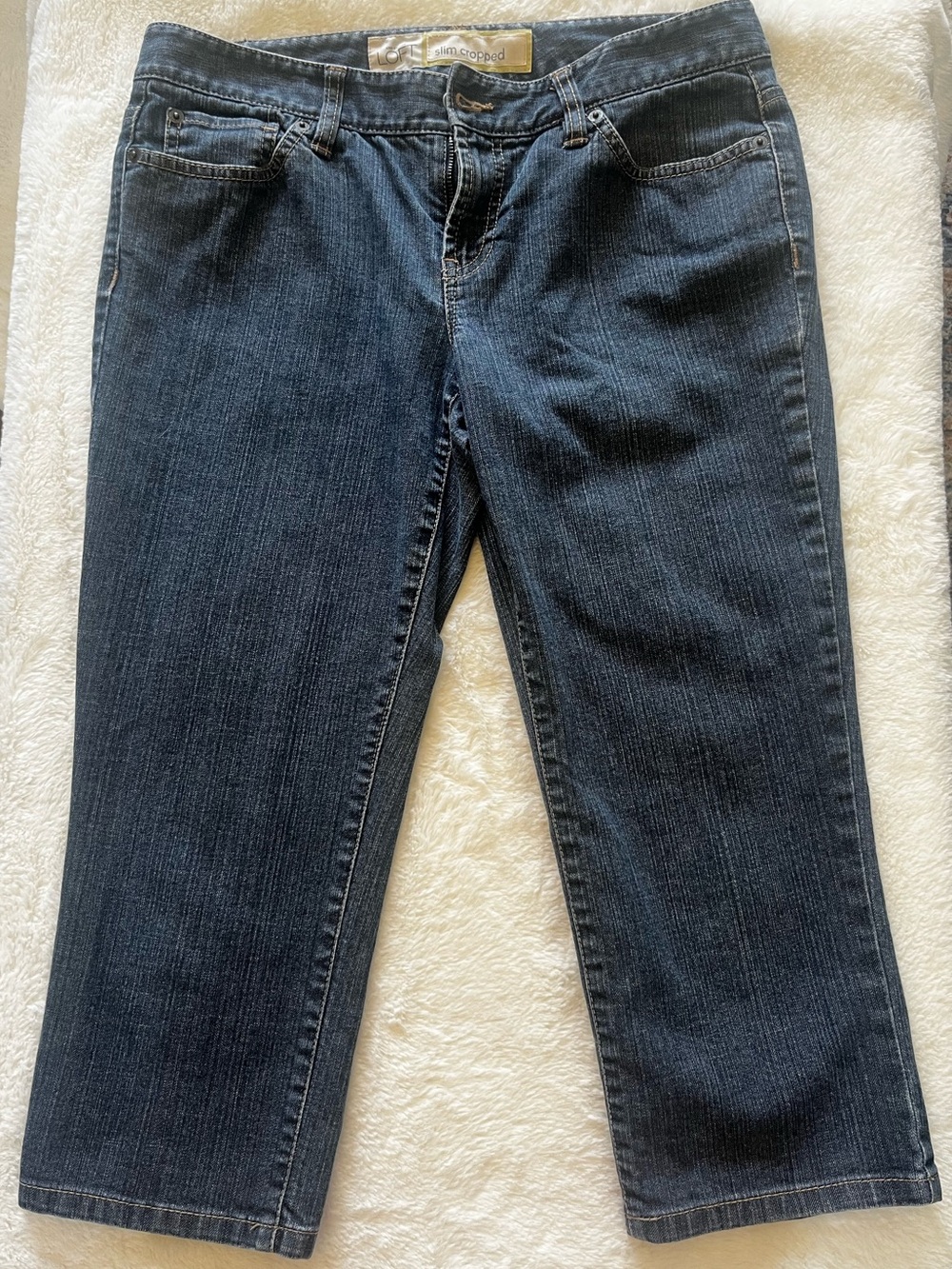 Ann Taylor Loft Dark Wash Women’s Cropped Jeans - Slim